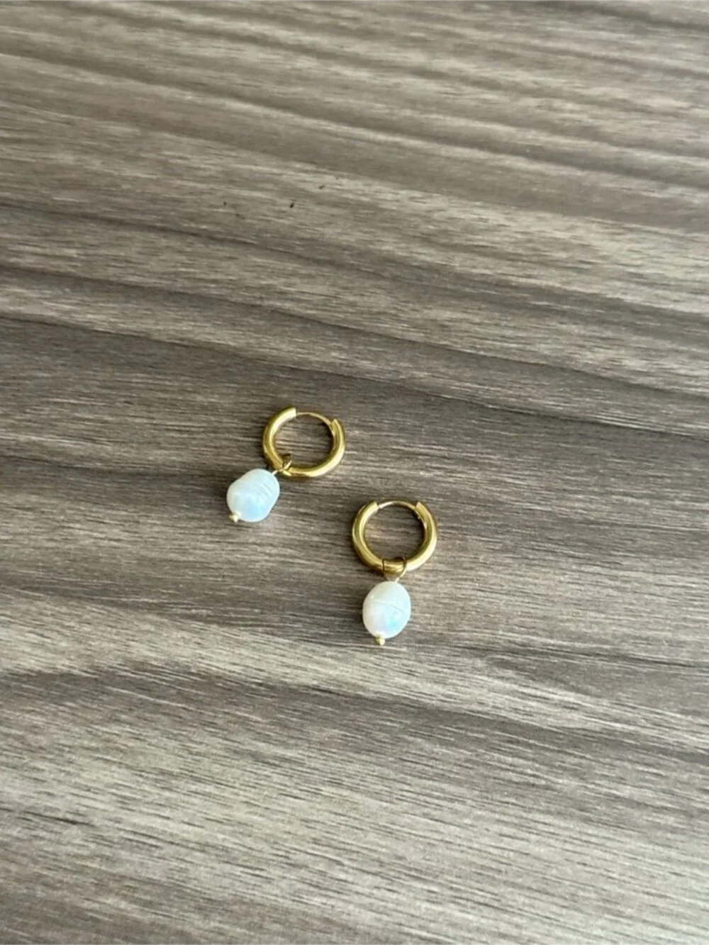 Pearl Hoop Earrings N1072